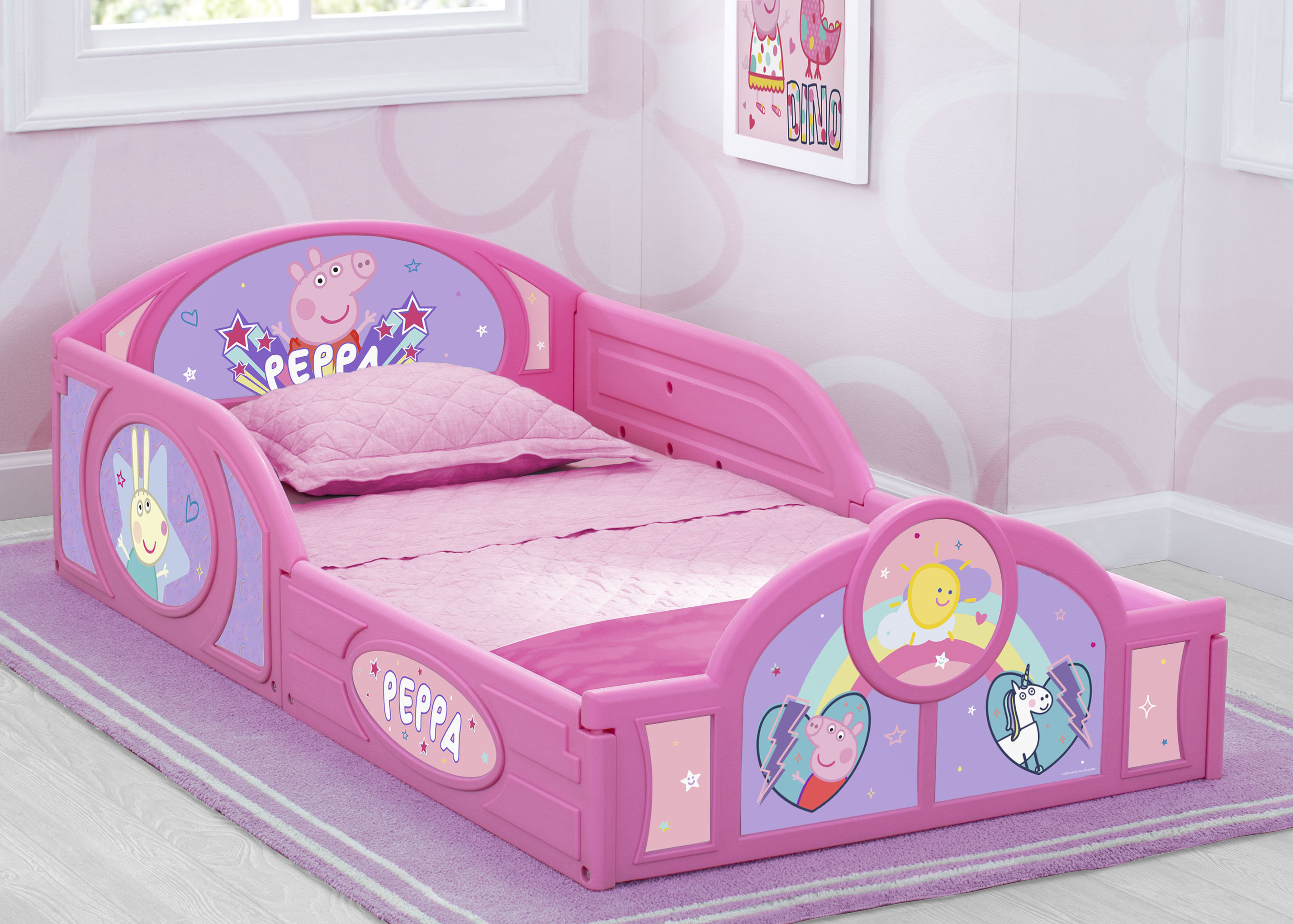 Delta Children Peppa Pig Plastic Sleep and Play Toddler Sleigh Bed Reviews Wayfair